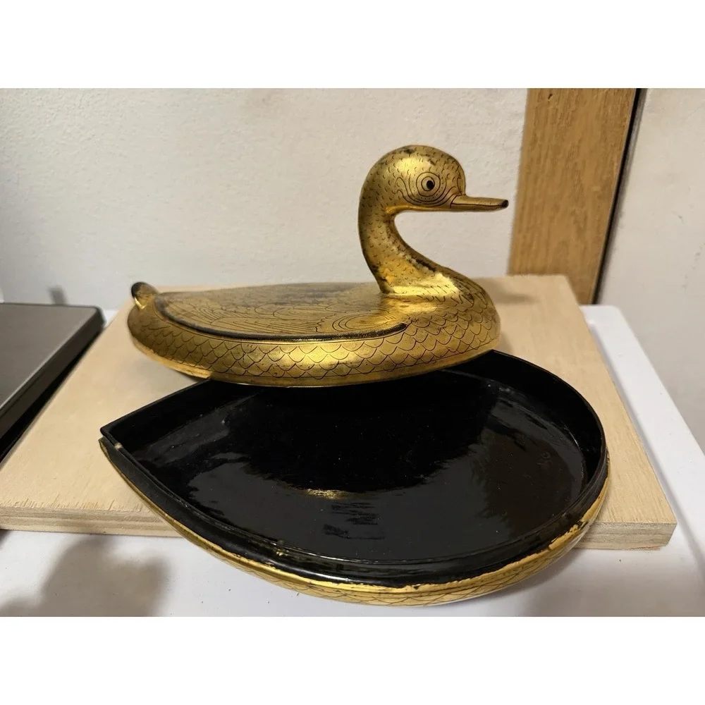 vintage lacquerware trinket boxes Ducks And Box
